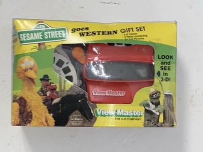 Sesame Street 1982 Goes Western View-Master Gift Set 3D Viewer + 3 Reels