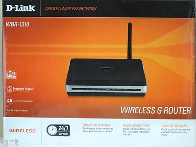 D Link WBR 1310 4Port 10/100 Wireless G Router switch LAN WAN broadband modem