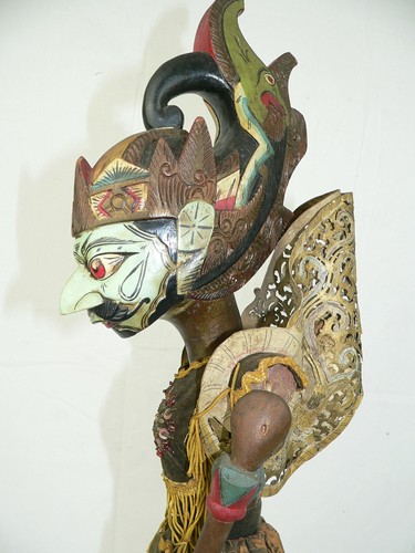 Wayang Golek Indonesien Stabpuppe Puppe antik Asien Marionette Holzpupppe - Bild 12 von 12