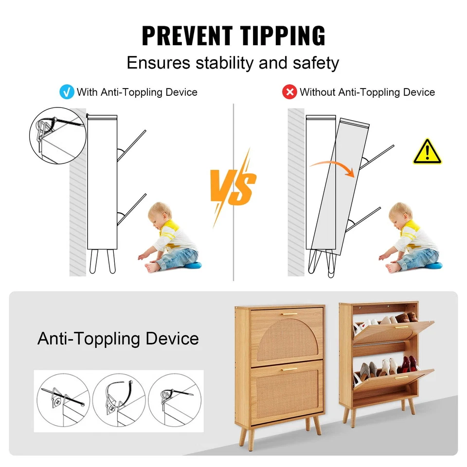 Обувной шкаф: двойные откидные отсеки, входной обувной шкаф, пространство для сандалий - Изображение 2 из 4