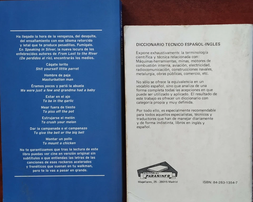DICCIONARIO TÉCNICO ESPAÑOL-INGLES 570 PAGS PARANINFO+REGALO SPEAKING IN SILVER - Imagen 2 de 2