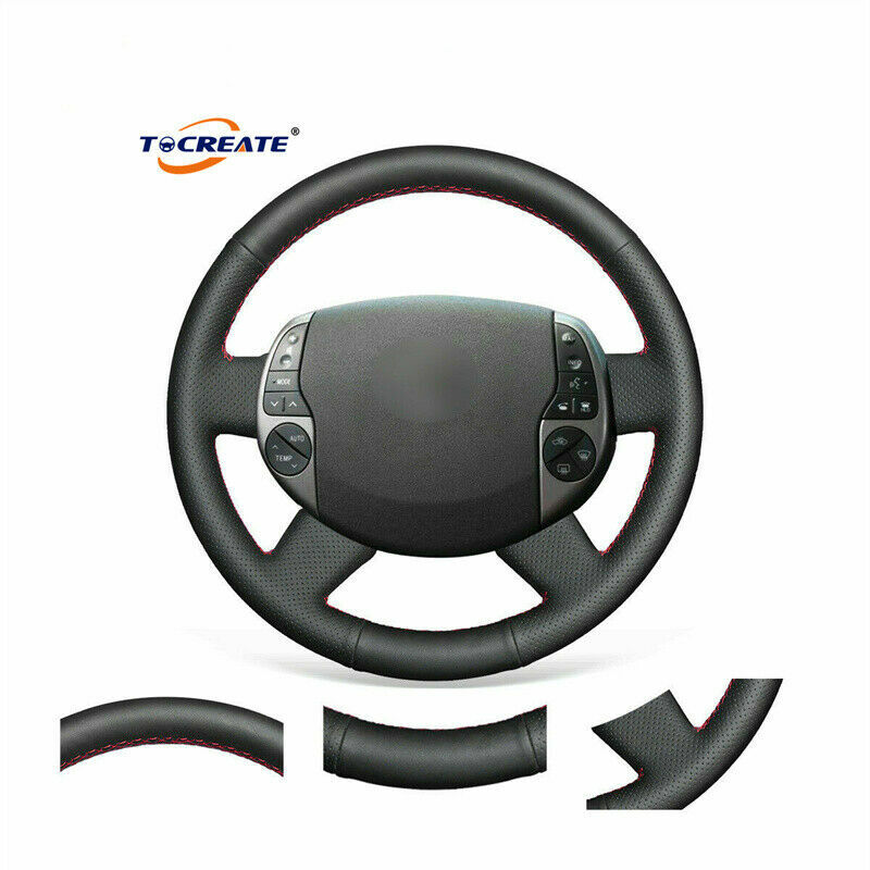 Genuine Leather Steering Wheel Cover for Toyota Prius 20(XW20) 2004