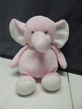 Carters Just One You pink plush baby Elephant Rattle 2015 9"