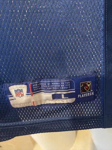 Camiseta deportiva de nailon de colección de los Indianapolis Colts Edgerrin James #32 L Reebok On Field como nueva - Imagen 11 de 15