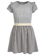 Epic Threads Big Girls Layered-Look Graphic-Print Dress Size M