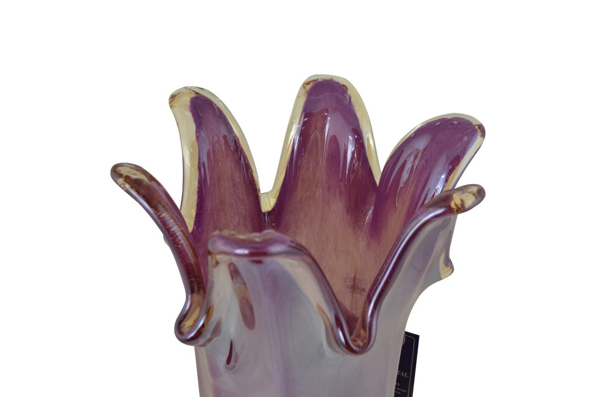 工芸品 Murano Glass Vase (Purple) 17