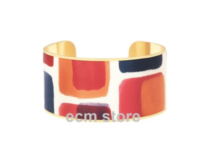 Vega Manschette 3 cm rot Salsa Armband Jonc Schmuck Damen moderne Kunst /EBRE