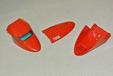 LEGO: lotto 3x aereo fusoliera elicottero pompiere - rosso - set 7206 4209