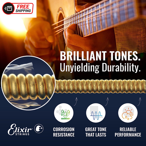 Elixir 16052 Elixir 16052 Nanoweb Coating Phosphor Bronze Acoustic Guitar 6-Stri - Picture 3 of 12