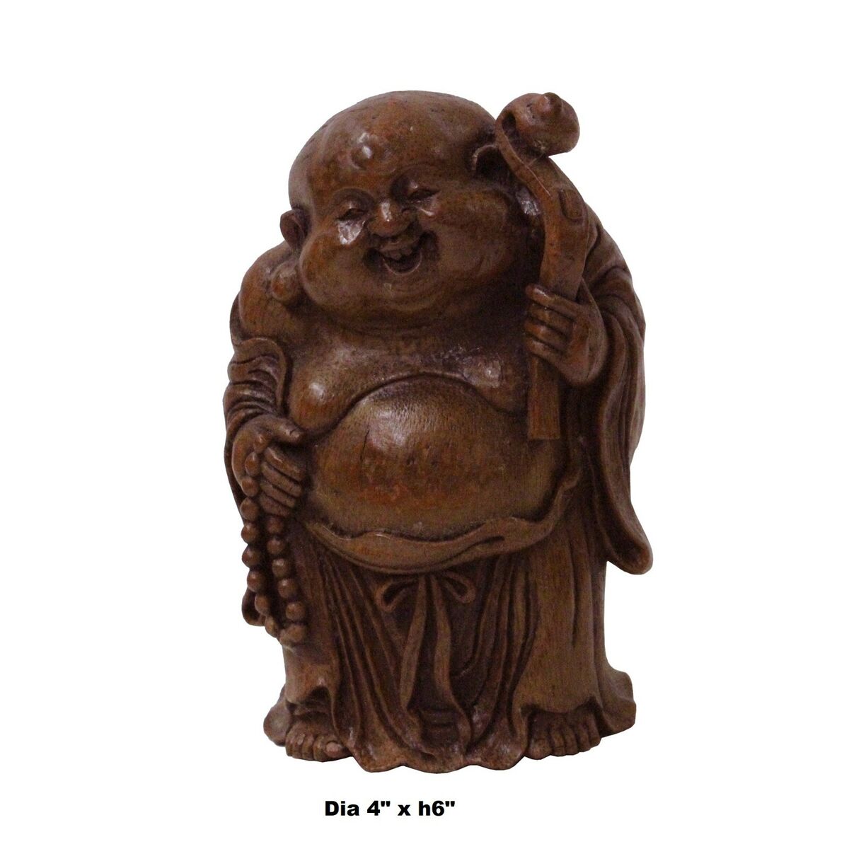 Chinese Bamboo Carved Happy Buddha RuYi Figure Display ws772S Chinese Bamboo Carved Happy Buddha RuYi Figure Display ws772S