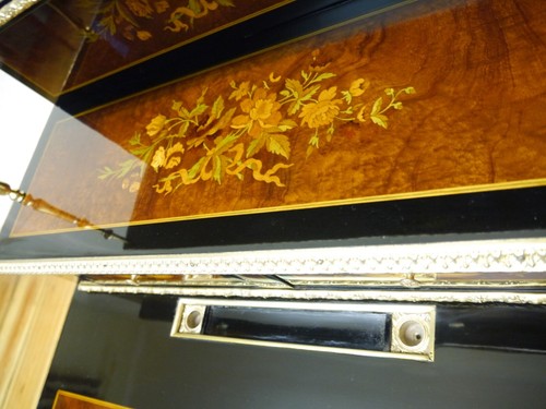 Sekretär Schreibtisch Damen Napoleon 3 Intarsien Frankreich um 1890 restauriert - Bild 4 von 24