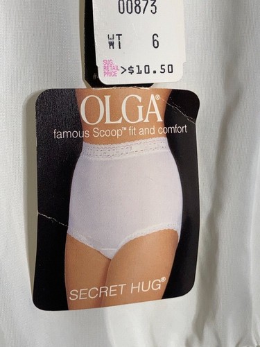 Vntg Olga Panty Secret Hug Scoop fit Nylon Brief Women's #0873 1pc Sz: 06, 07 - Picture 13 of 78