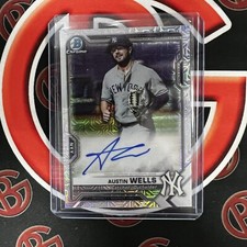 Austin Wells 2021 Bowman Chrome Mojo Refractor Auto Mega Box NY Yankees