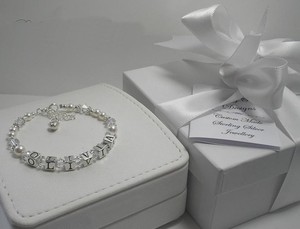 goddaughter christening gift any name sterling silver bracelet grow