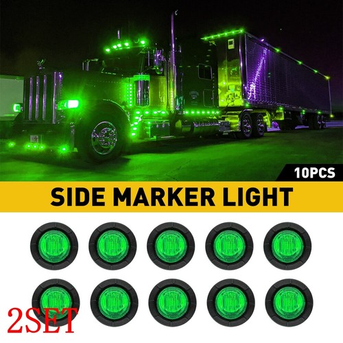 Mini Round Marker Lights 3/4"LED Truck Trailer Bullet DRL Side Clearance Light - 第 19/21 張圖片