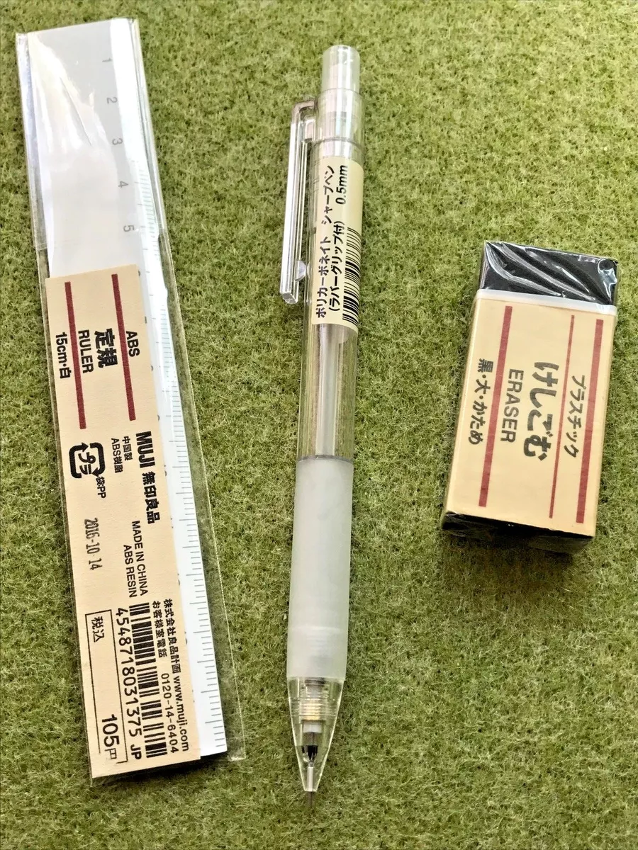 MUJI Polycarbonate Mechanical Pencil W - Rubber Grip