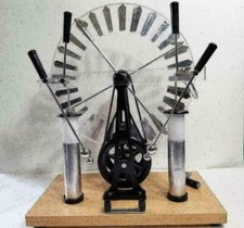 Wimshurst Machine Lab Static Electricity Generator Wooden Stand Hand Driven