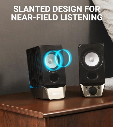 Experience Crystal Clear Audio with R19BT 2.0 Bluetooth Speakers - Black Finish - 第 9/10 張圖片