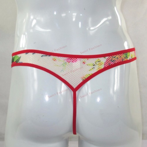 N3012 D Mens Sexy Underwear Mesh Thong Floral Eyelet Mesh - Picture 3 of 7