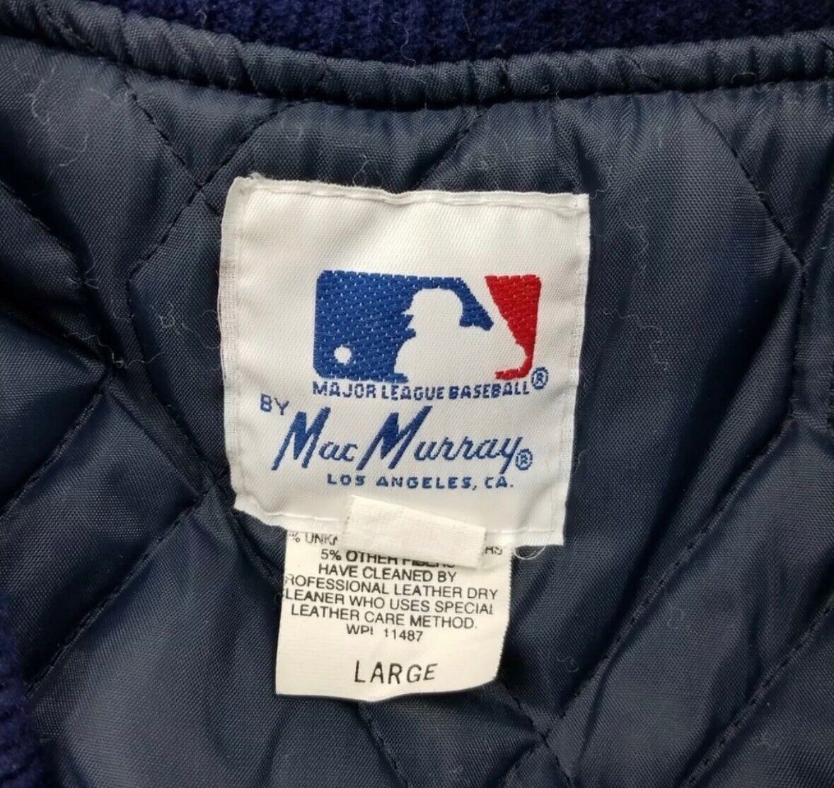 VTG RED & BLUE CA ANGELS MACMURRAY LEATHER AND WOOL VARSITY VTG RED & BLUE CA ANGELS MACMURRAY LEATHER AND WOOL VARSITY