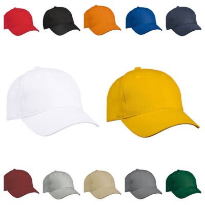 Myrtle Beach 6 Panel Cap Heavy Cotton MB091 Basecap Cap Kappe Neu 12 Farben