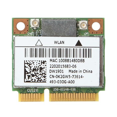 For DELL DW1901 AR5B22 Wireless Dual Band Half Mini PCI-E WiFi Bluetooth4.0 Card - Photo 3/9