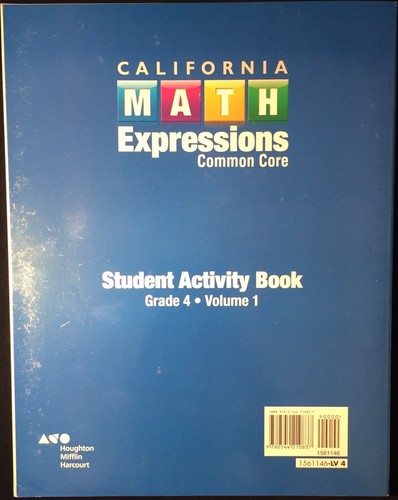 HMH Math Expressions California Student Activity Book Vol 1&2 Grade 4 - Picture 4 of 5