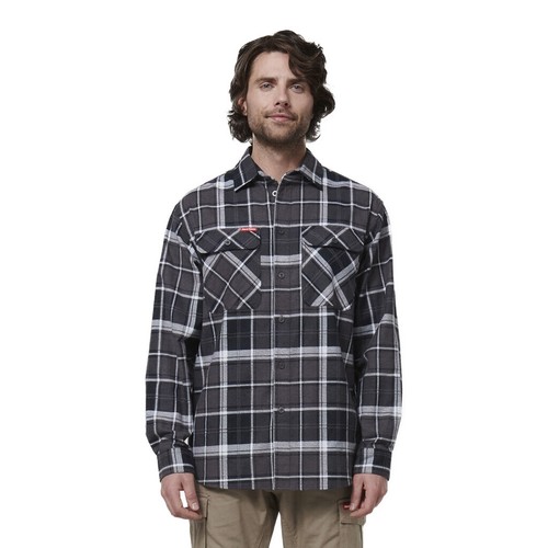 Hard Yakka Long Sleeve Check Flannel Soft Comfortable Pockets Buttoned Y07752 - Picture 7 of 14