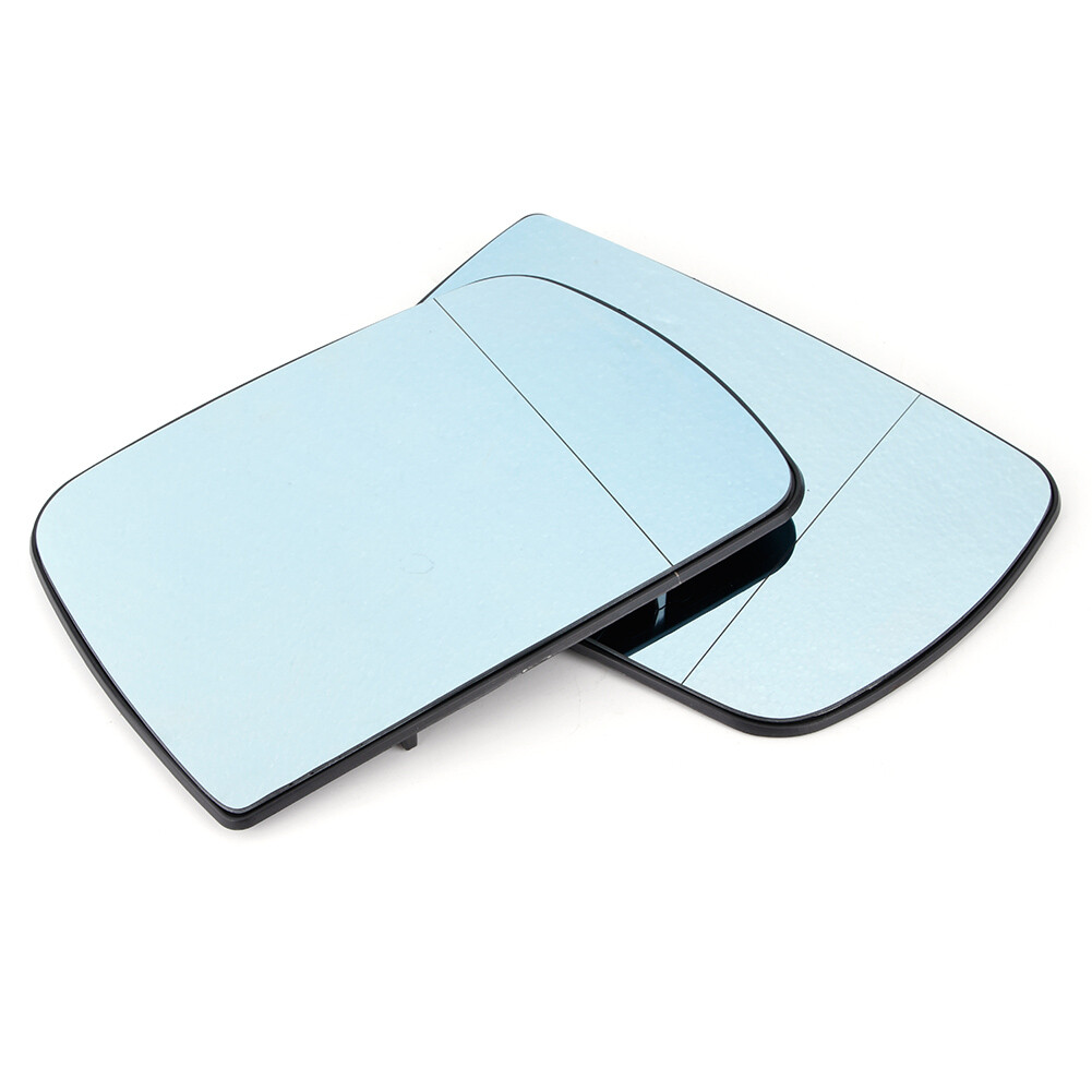 *2Pcs Rearview Mirror Glasses Blue With Heating Function Car