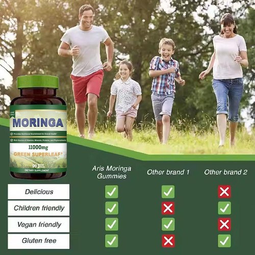 Organic Moringa Capsules 90 Capsules Immune Support Nutrient-Rich superfood O3M5 - Picture 10 of 15