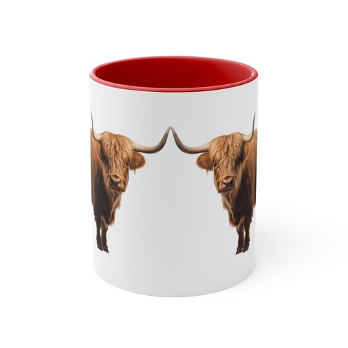 Highlander Cows in a Mug, Rustic and Whimsical Farmhouse Mug, Coffee Mug, 11oz - Picture 7 of 21