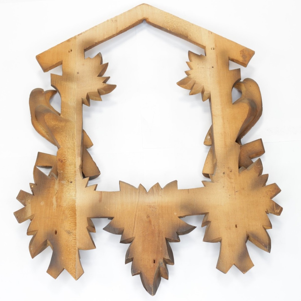 Cuckoo Clock Case Front Frame w/Birds 14-1/4