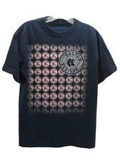 Vtg Majestic Boston Red Sox T Shirt Navy Blue Red Logo Crew Neck Size M