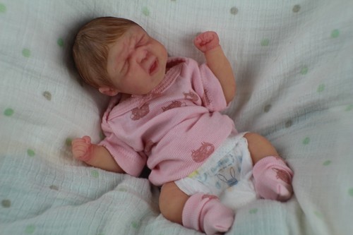 GANZKÖRPER Miniatur SILIKON BABY Mädchen Trink und Nass - Bild 4 von 12