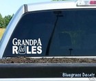 C1027 GRANDPA RULES DECAL Sticker Car TRUCK SUV Van LAPTOP WALL MIRROR ART MINI