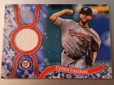 2018 Topps Walmart Holiday GU Jersey Stephen Strasburg