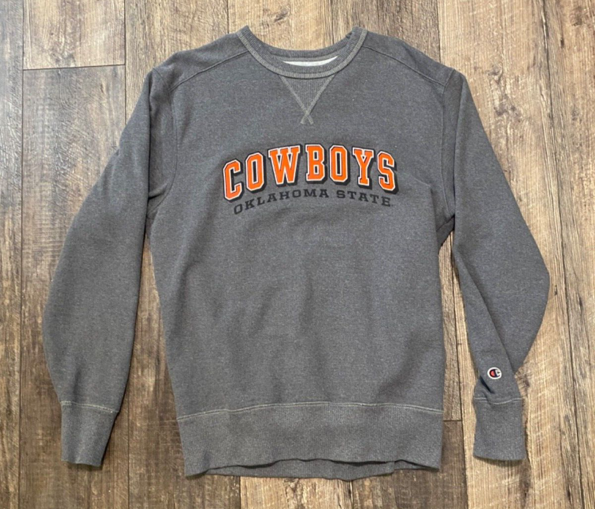 Oklahoma State Cowboys Champion Brand Sweatshirt Size Large Gray OSU Pokes - Main Image