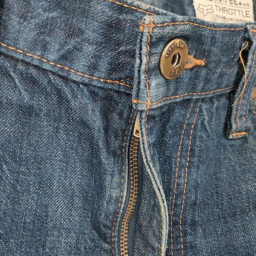 Fox Jeans Adult Men 32x32 Blue Throttle Denim Regular Tapered Vintage - Picture 10 of 17