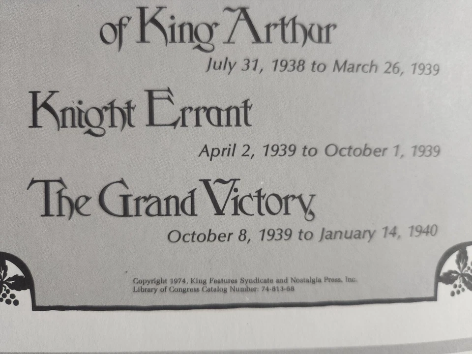 PRINCE VALIANT VOL 1 - 4 HARDCOVER DJ 1974 HAROLD FOSTER NOSTALGIA PRESS LOT FN - Imagem 4 de 4