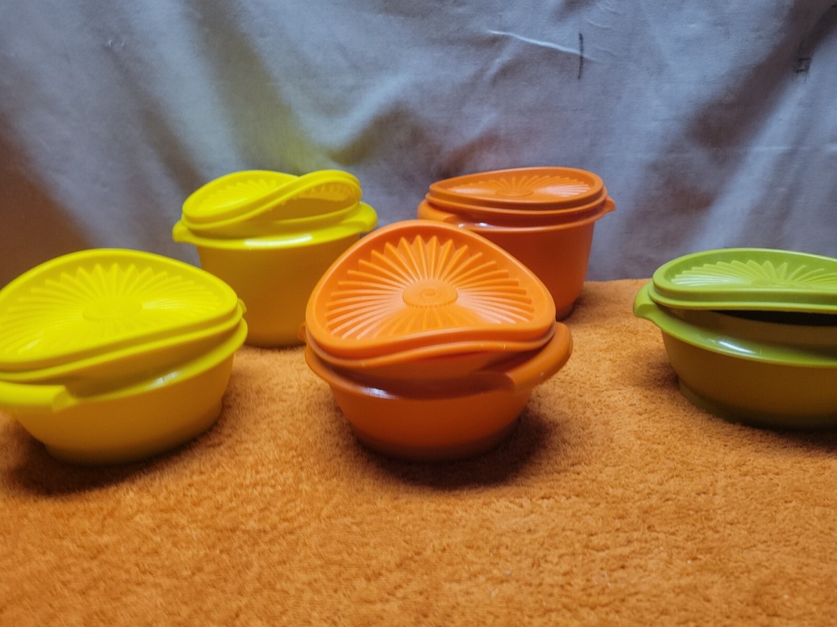 S•Vintage Tupperware Containers Lot Of 5 With Lids 1323-6, 7