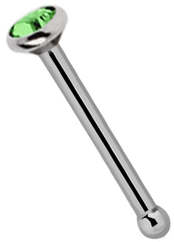 Titan Piercing Nasen Stecker Nose Stud 0,8mm mit Stopper und Zirkonia Kristall - Afbeelding 8 van 14