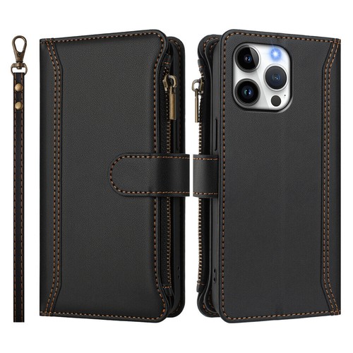 Zipper Leather Wallet Phone Case For iPhone 16E 16 15 14 13 12 11 Pro Max XR 7 8 - Picture 64 of 97