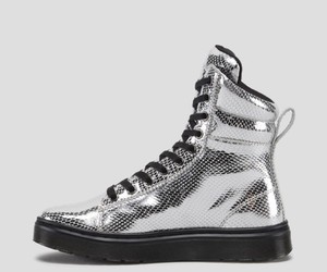 dr martens silver metallic