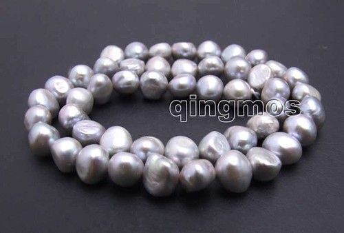 Cuentas de perlas barrocas negras naturales de 6-7 mm para hacer joyas sueltas de 14" cadena l455 - Imagen 29 de 51