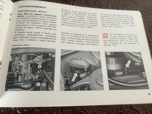 Fiat 128 Livret Voiture Utilisation Entretien Italien Original Vintage - Picture 7 of 10