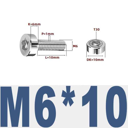304 Stainless Steel Cylindrical Head Hexagonal Torx Screws Star Hexagonal Screws - Picture 38 of 45