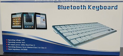 JellyComb Wireless Bluetooth Silver Keyboard with Ergonomic Design 
