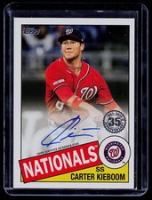 2020 Topps #85A-CK Carter Kieboom 1985 Topps Baseball 35th Anniversary Auto