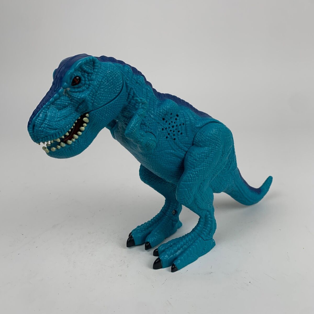 Dragon-i Toys Roaring T Rex Blue Dinosaur w/ Light-Up Eyes & Roars