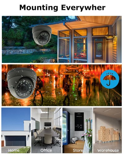 4CH 4K CCTV CAMERA SYSTEM 4x4MP OUTDOOR VARIFOCAL ZOOM CAMERA SECURITY KIT+1TB - Picture 5 of 7